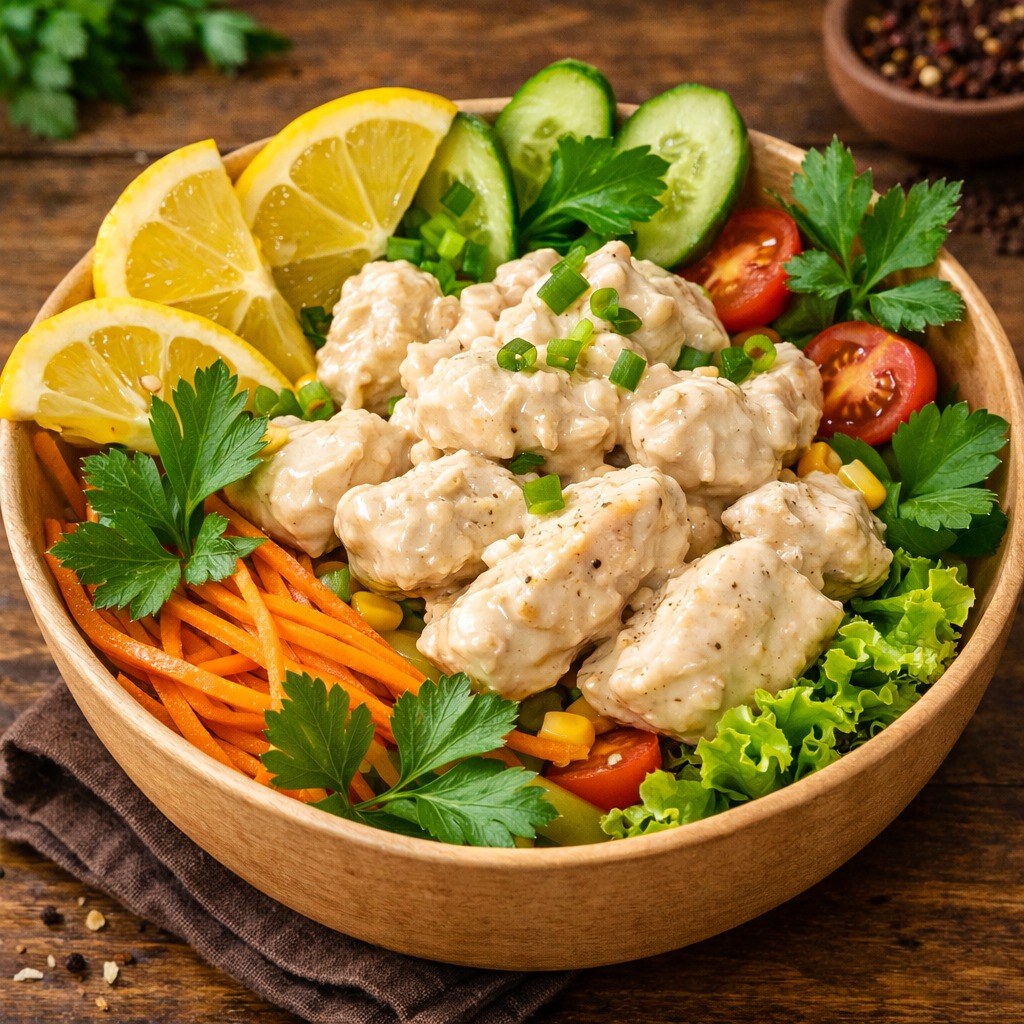 KREMALI TAVUKLU SALATA